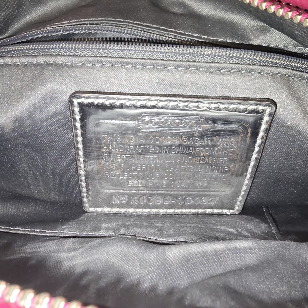 Coach Pink Sequin Crossbody Bag with Silver Accents - Picture 2 of 9